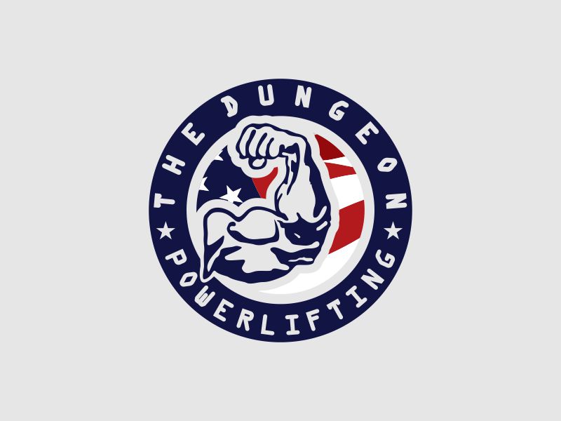 The Dungeon Powerlifting logo design by Akisaputra