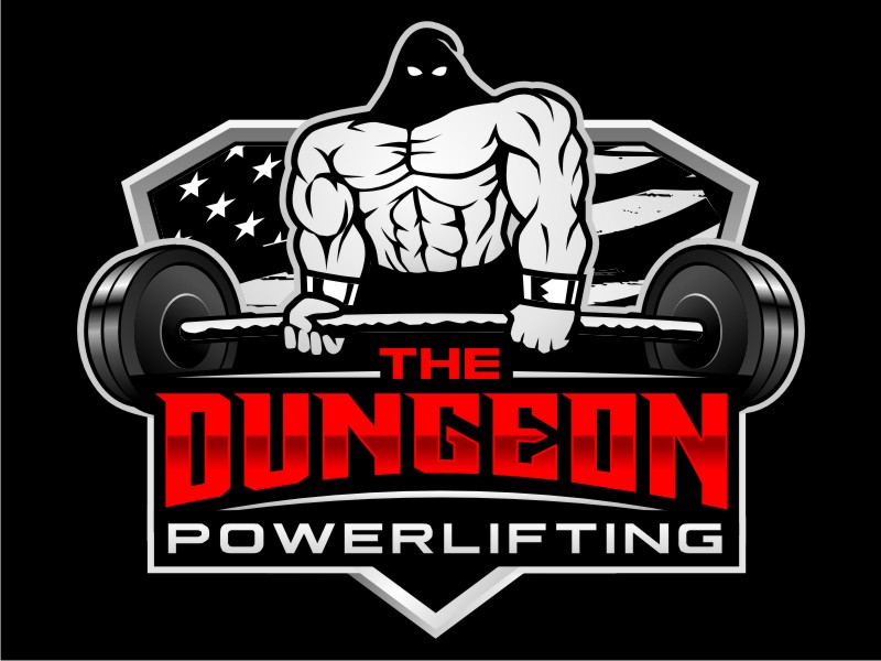 The Dungeon Powerlifting logo design by haze