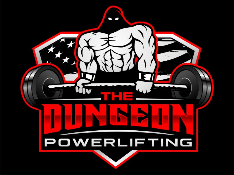 The Dungeon Powerlifting logo design by haze