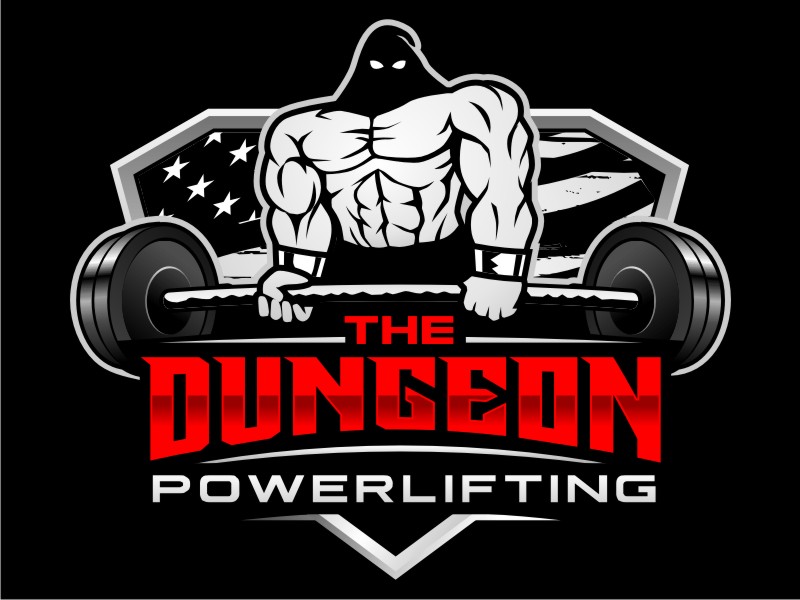 The Dungeon Powerlifting logo design by haze