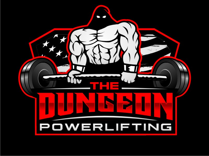 The Dungeon Powerlifting logo design by haze