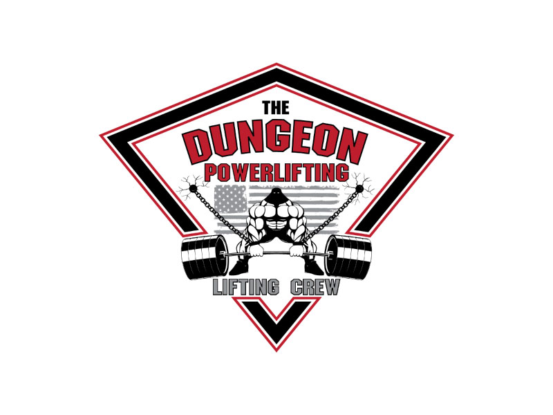 The Dungeon Powerlifting Logo Design 