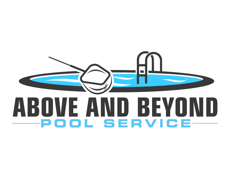 Above and Beyond Pool Service logo design by ElonStark