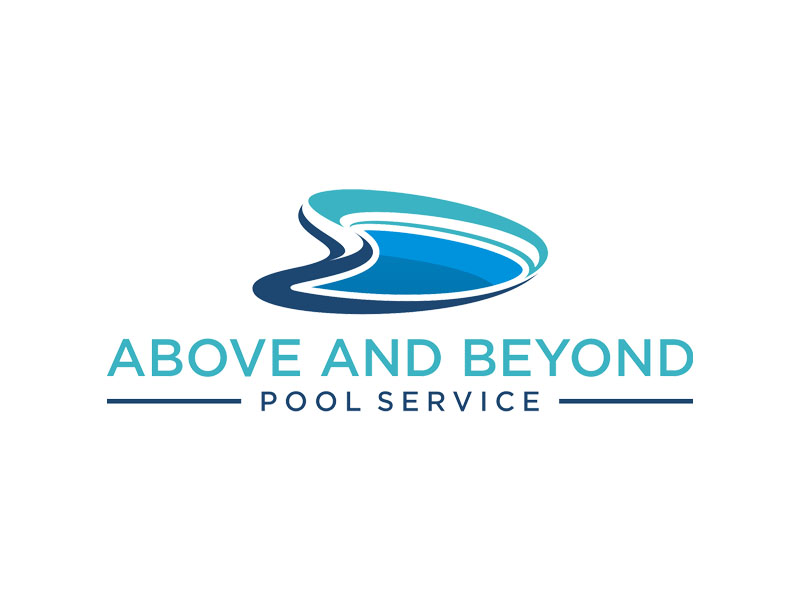 Above and Beyond Pool Service logo design by Rizqy