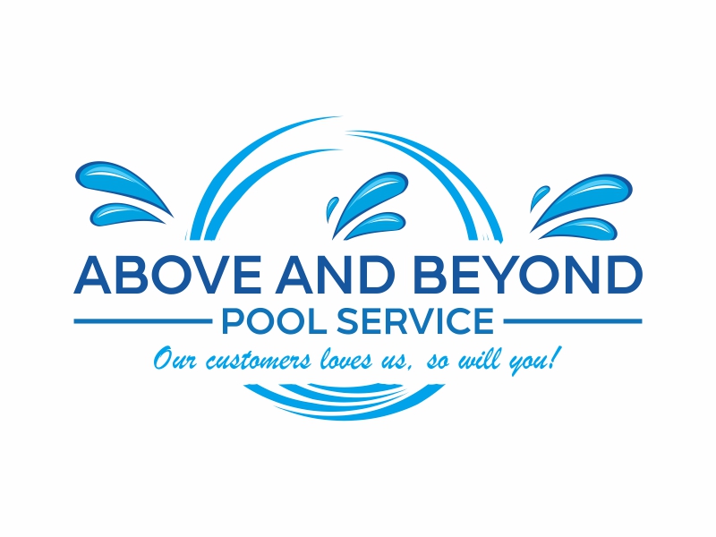 Above and Beyond Pool Service logo design by Greenlight