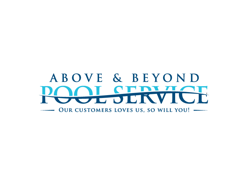 Above and Beyond Pool Service logo design by MUSANG