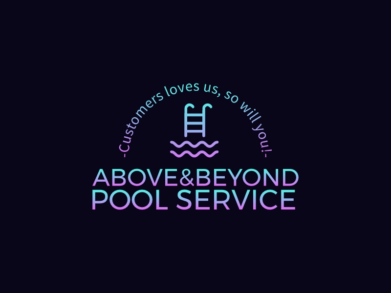 Above and Beyond Pool Service logo design by ChrisD