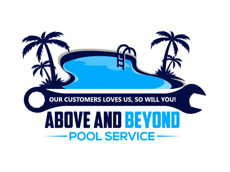 Above and Beyond Pool Service logo design by Suvendu