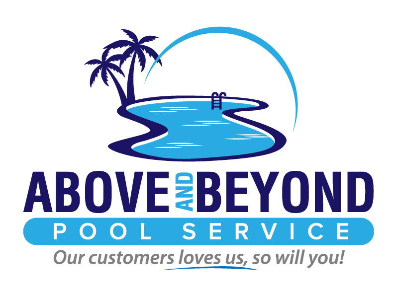 Above and Beyond Pool Service logo design by jaize