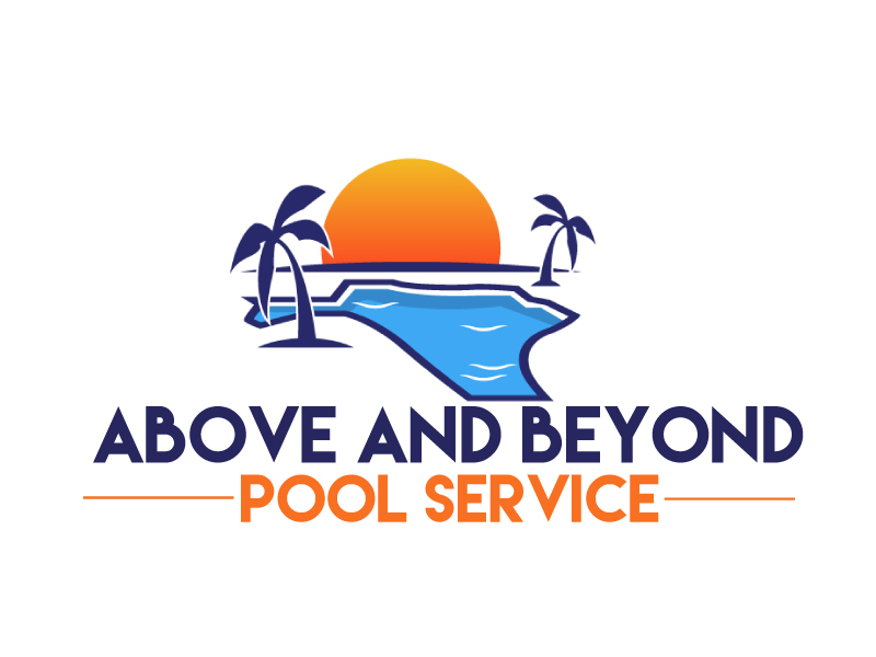 Above and Beyond Pool Service logo design by ElonStark