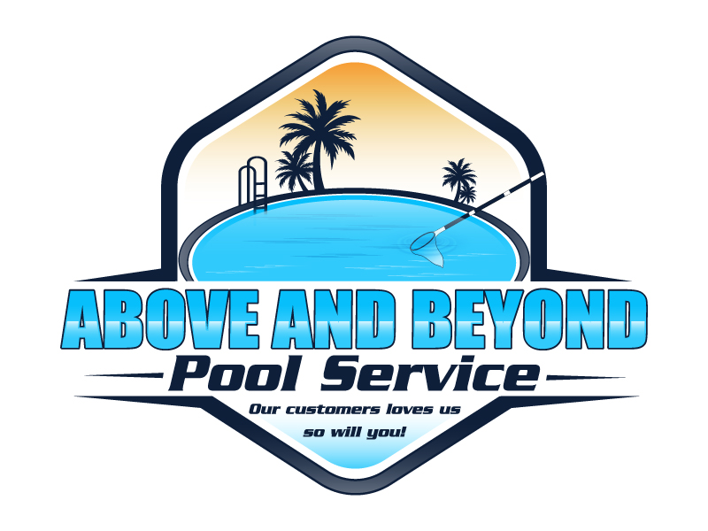 Above and Beyond Pool Service logo design by Suvendu