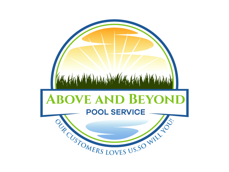 Above and Beyond Pool Service logo design by Kirito