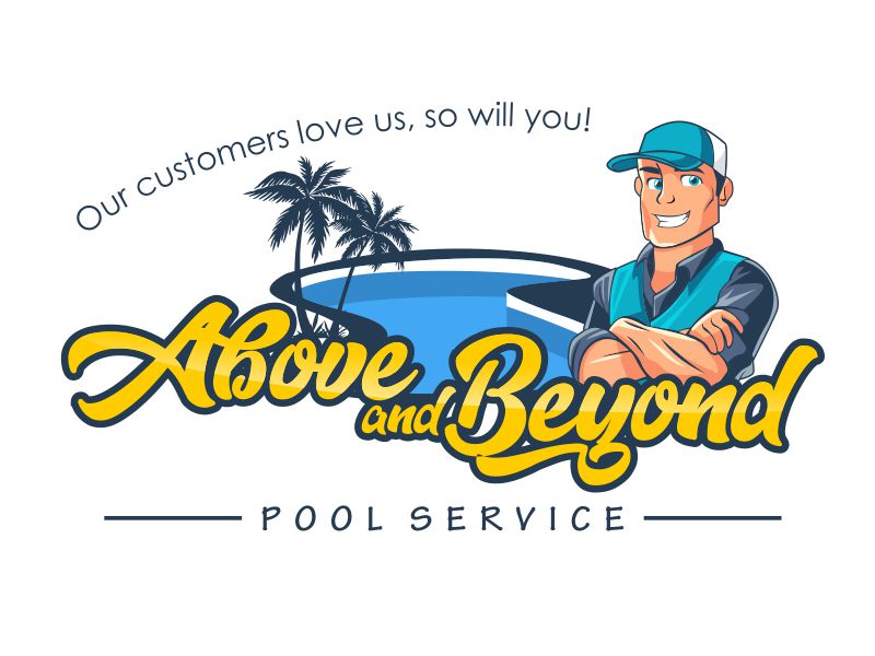 Above and Beyond Pool Service logo design by BlessedGraphic