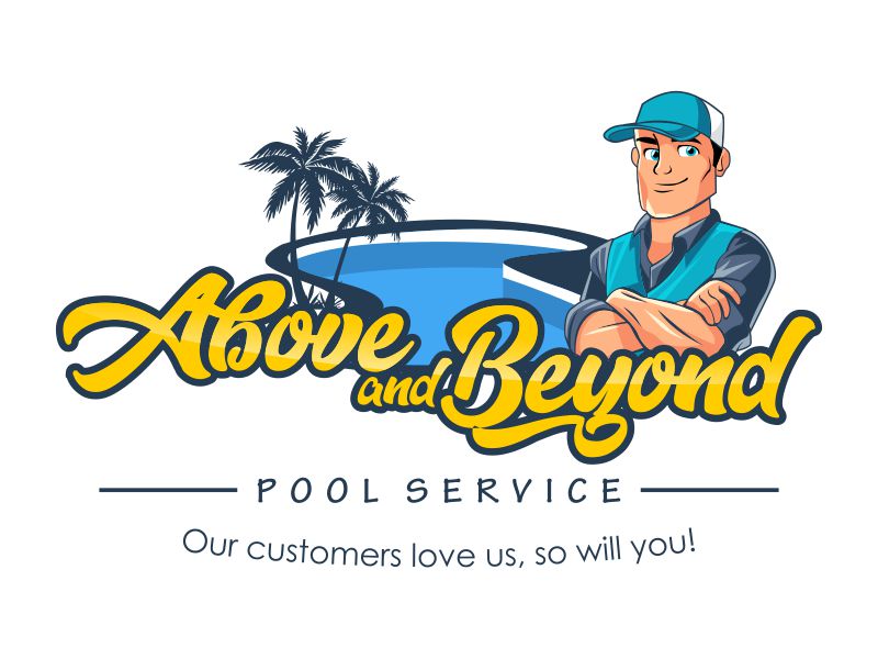 Above and Beyond Pool Service logo design by BlessedGraphic