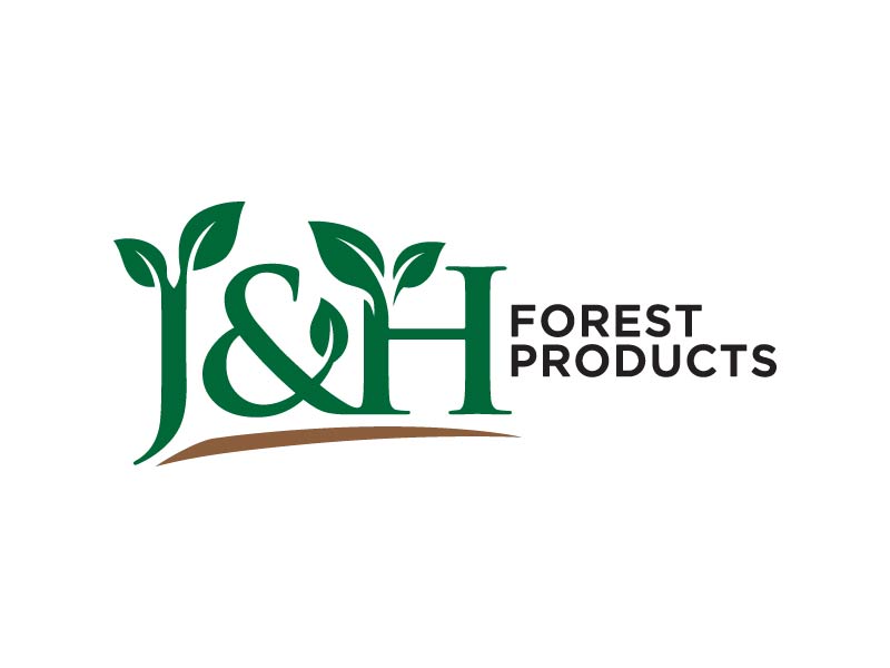 J&H Forest Products logo design by Andri