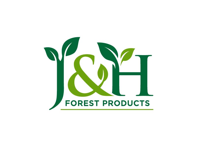 J&H Forest Products logo design by Andri
