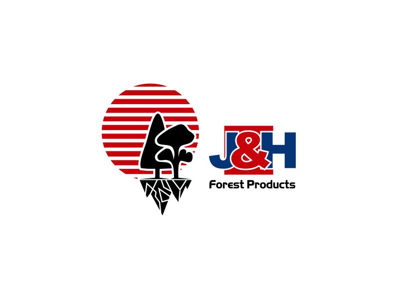 J&H Forest Products logo design by 6king