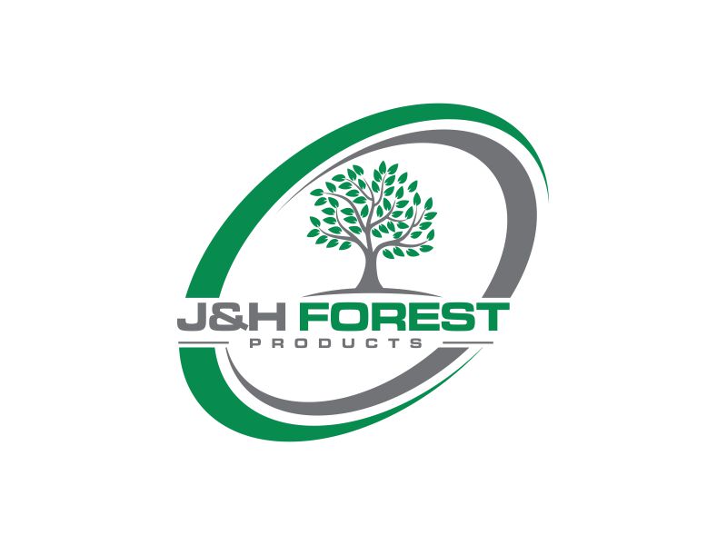 J&H Forest Products logo design by oke2angconcept