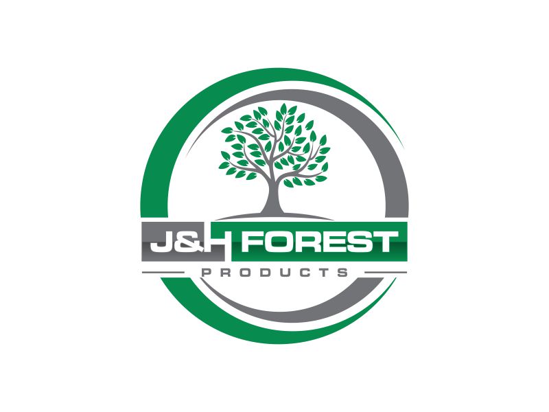 J&H Forest Products logo design by oke2angconcept