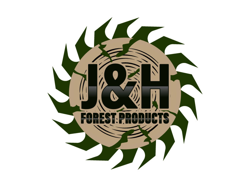 J&H Forest Products logo design by aryamaity