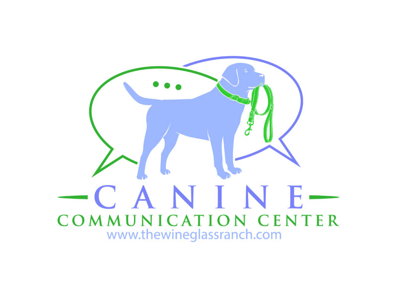 Canine Communication Center - you can check out the website at www.thewineglassranch.com logo design by nona