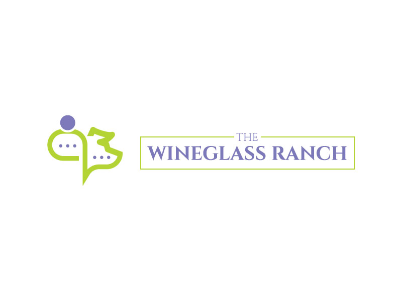 Canine Communication Center - you can check out the website at www.thewineglassranch.com logo design by yondi