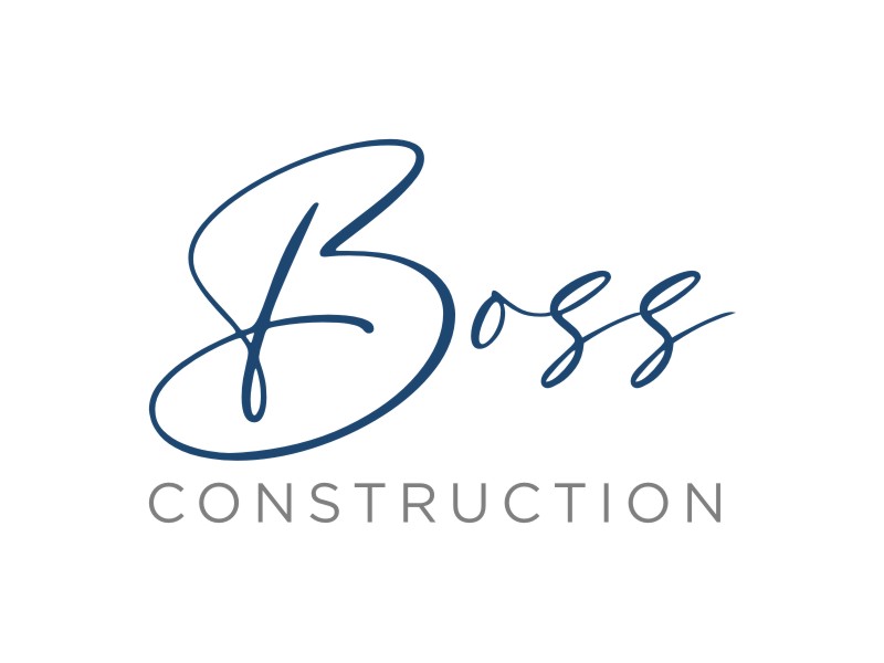 Boss Construction logo design by Artomoro