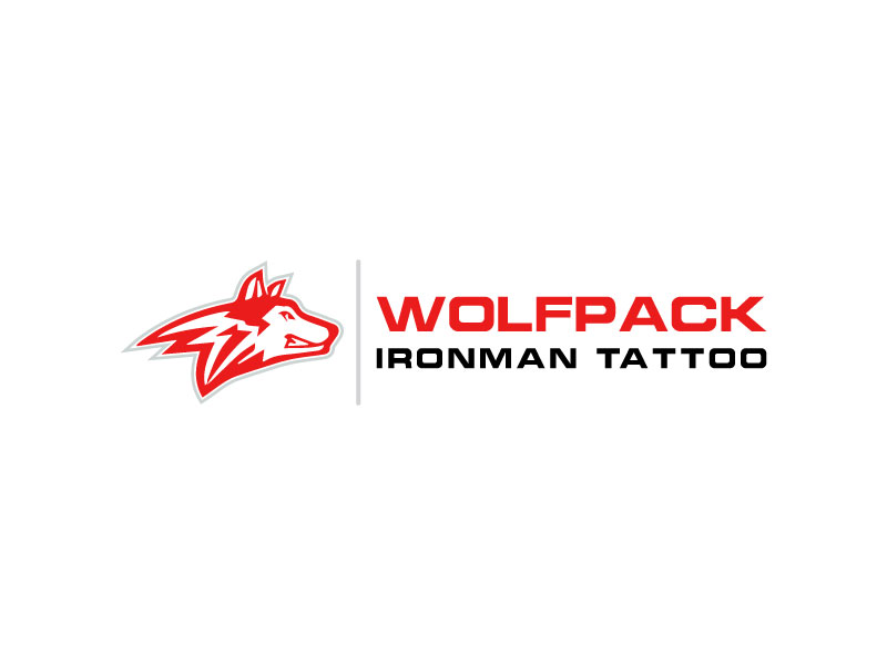 WolfPack Ironman Tattoo logo design by aryamaity