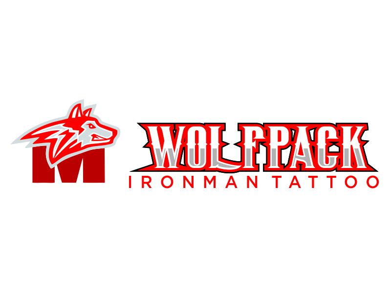 WolfPack Ironman Tattoo logo design by All Lyna