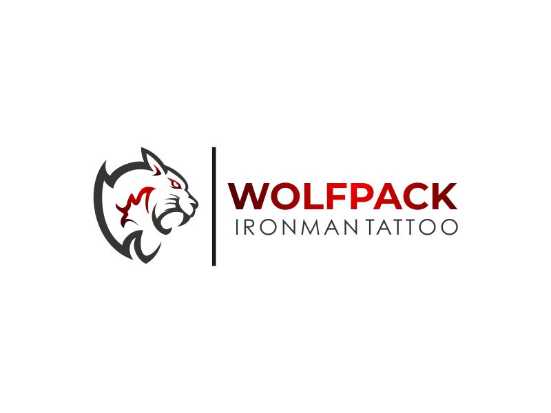 WolfPack Ironman Tattoo logo design by Akisaputra