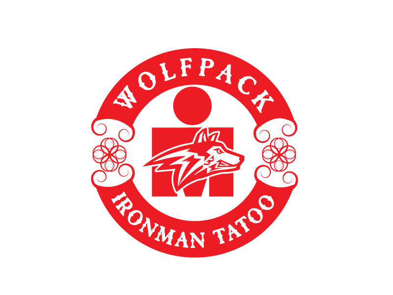 WolfPack Ironman Tattoo logo design by Logoboffin
