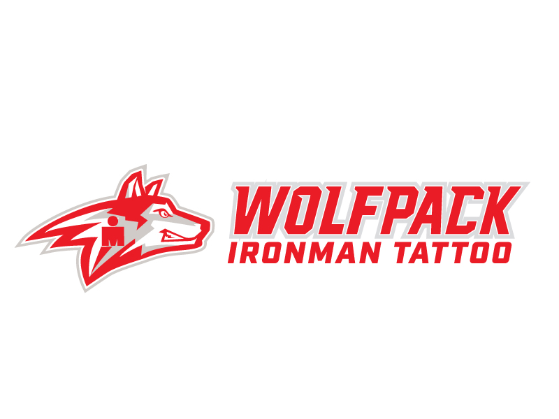 WolfPack Ironman Tattoo logo design by jaize