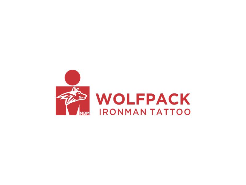 WolfPack Ironman Tattoo logo design by oke2angconcept