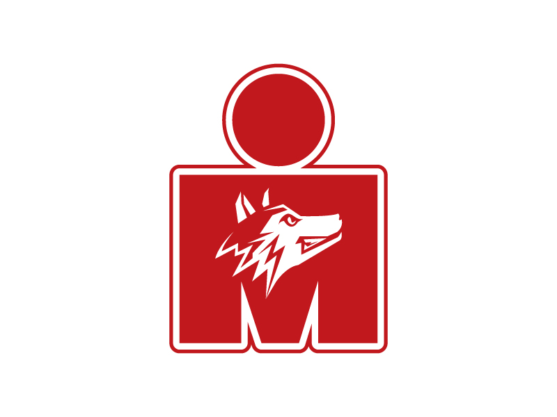 WolfPack Ironman Tattoo logo design by Graphico Ali