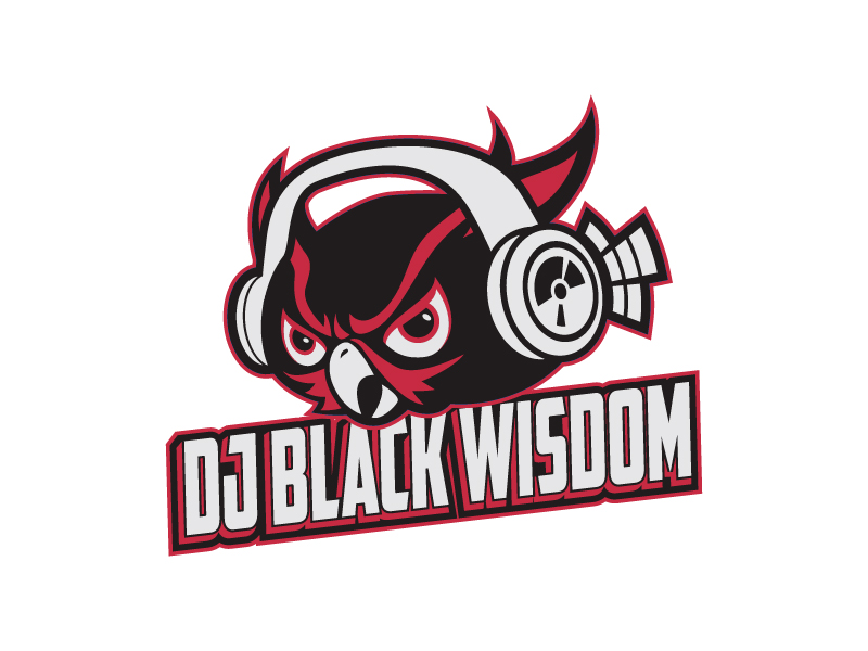 DJ Black Wisdom logo design by sakarep