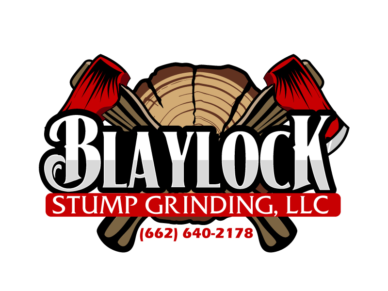 Blaylock Stump Grinding, LLC (662) 640-2178 logo design by ElonStark