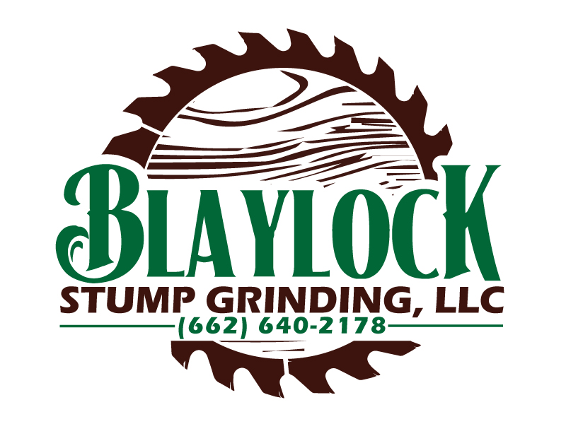 Blaylock Stump Grinding, LLC (662) 640-2178 logo design by ElonStark