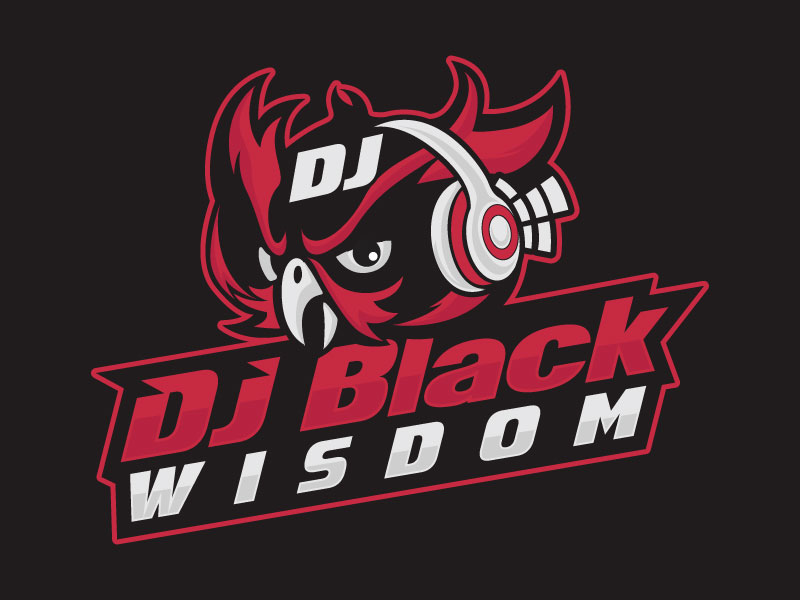 DJ Black Wisdom logo design by Suvendu