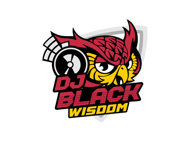 DJ Black Wisdom logo design by DanizmaArt