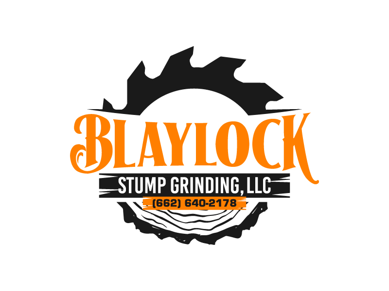 Blaylock Stump Grinding, LLC (662) 640-2178 logo design by Kirito