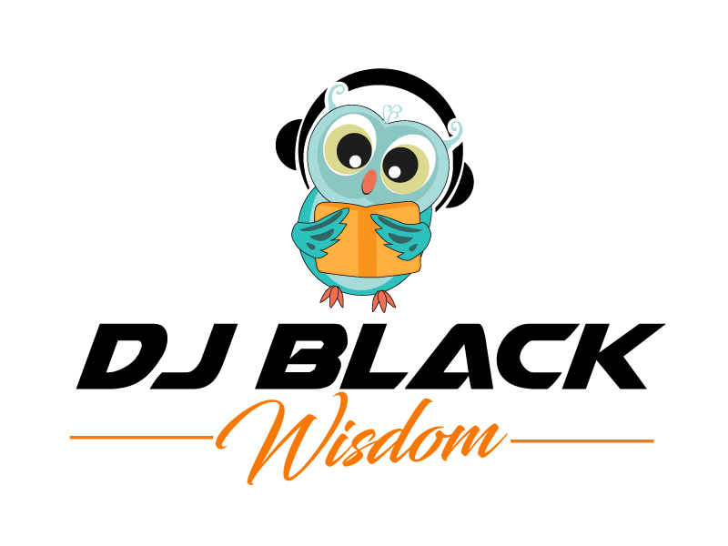 DJ Black Wisdom logo design by ElonStark
