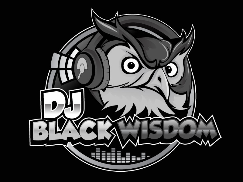 DJ Black Wisdom logo design by Suvendu