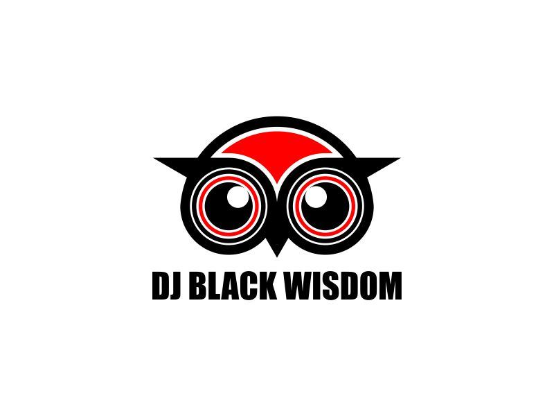 DJ Black Wisdom logo design by banaspati