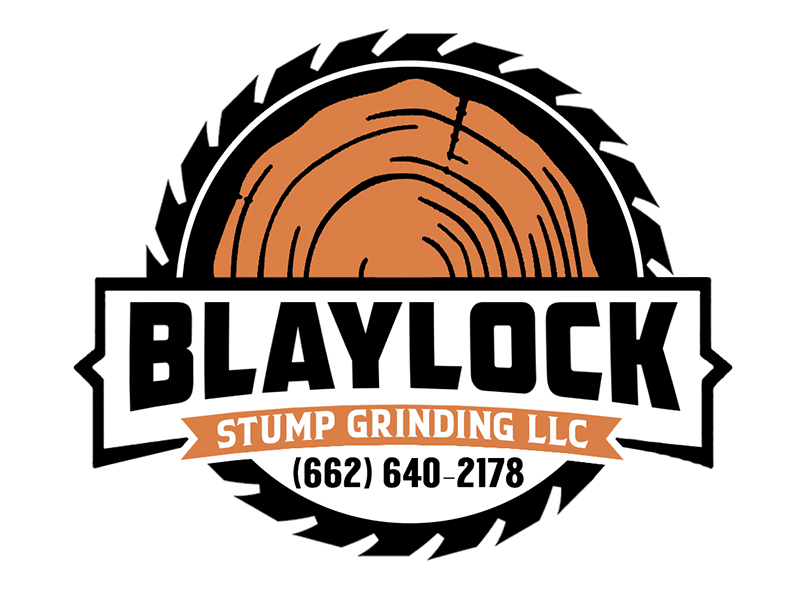 Blaylock Stump Grinding, LLC (662) 640-2178 logo design by PrimalGraphics