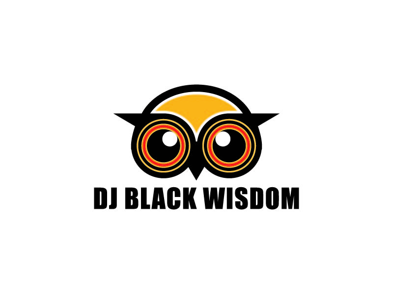 DJ Black Wisdom logo design by BPBDESIGN
