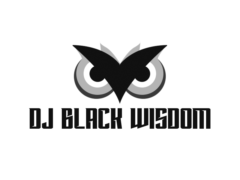 DJ Black Wisdom logo design by kunejo