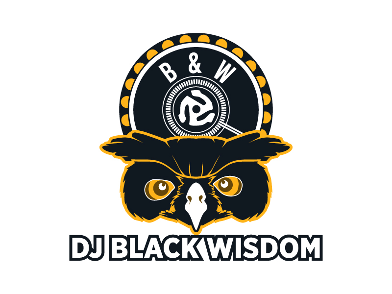 DJ Black Wisdom logo design by mewlana