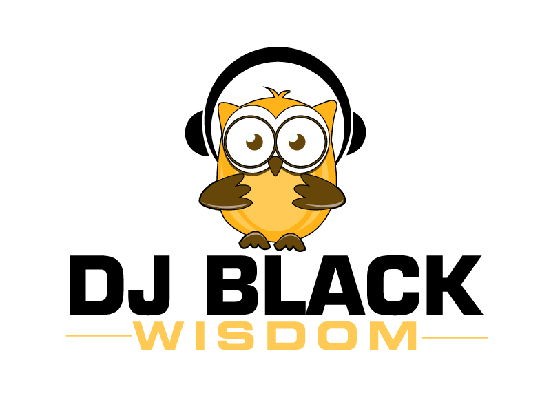 DJ Black Wisdom logo design by ElonStark