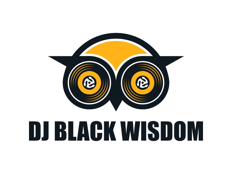 DJ Black Wisdom logo design by rizuki