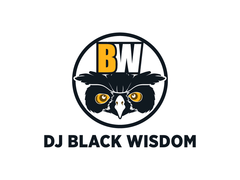 DJ Black Wisdom logo design by mewlana